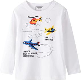 img 1 attached to HILEELANG Toddler T Shirts: Comfortable Crewneck Pullover for Boys' Clothing