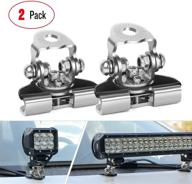 🔦 universal adjustable led light bar mounting bracket, nilight - 2pcs pillar hood clamp holder for off road jeep truck suv without drilling, 2 years warranty logo