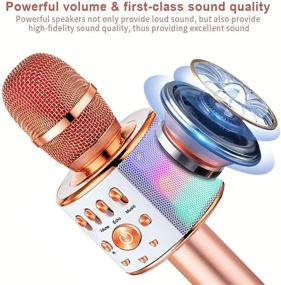 img 1 attached to 🎤 Bluetooth Rechargeable Microphone: Perfect for Christmas Karaoke!