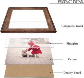 img 3 attached to 🖼️ QEQRUG 12x12 Frame Vintage Brown Square Picture Frames Set of 2 - Rustic Photo Frame 12 x 12 Inch, Ideal for Wall and Tabletop Display