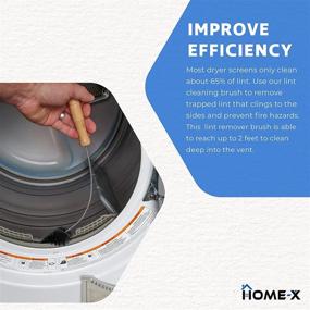 img 2 attached to 🔥 Home-X Dryer Vent Cleaning Brush: Ultimate Lint-Cleaner Tool for Pristine Dryer Vents and Laundry Room Cleaning