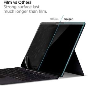 img 1 attached to Защитное стекло Spigen для экрана Surface Pro X/8 (13 дюймов) - ультратонкий дизайн, твердость 9H, совместимо с чехлом