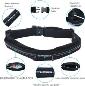 img 2 attached to 🏃 Cage-YYL Reflective Waist Pack for Runners: iPhone 6, 7, 8, X Plus Pouch - Ideal Running Belt