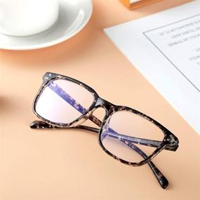 img 1 attached to 👓 FreezeFrames Очки для блокировки синего света: Стильная леопардовая квадратная оправа для компьютера, телевизора, чтения - Решение против усталости глаз и головной боли