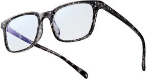 img 4 attached to 👓 FreezeFrames Очки для блокировки синего света: Стильная леопардовая квадратная оправа для компьютера, телевизора, чтения - Решение против усталости глаз и головной боли