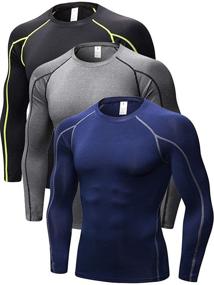 img 4 attached to Men's Compression Wicking Baselayer by Sanke Performance