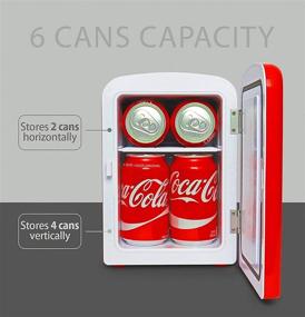 img 1 attached to 🥤 Coca Cola KWC4 KWC4B Mini Fridge - Red/White, 4 Liters - Polar Bear Design