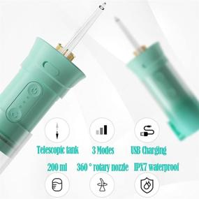 img 1 attached to 🚰 Cordless Water Flosser: Freshlife Water Picks for Teeth Cleaning - 3 Modes, USB Rechargeable, Waterproof Oral Irrigator for Home & Travel