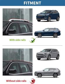 img 2 attached to 🚗 FengYu Roof Rack Cross Bars: Heavy-Duty Aluminum Crossbars for 2014-2021 Jeep Cherokee - Ideal for Carrying Kayaks, Skis, Baskets, and Luggage