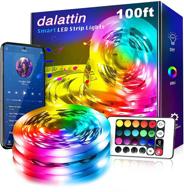 enhance your bedroom with dalattin 100ft smart led light strips: app control, remote, music sync, and color changing lights! логотип