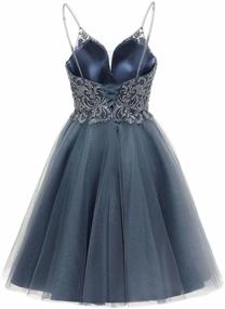 img 2 attached to Trendy Tulle Homecoming Dresses: Spaghetti Strap 👗 Cocktail and Formal Attire for Teens and Women