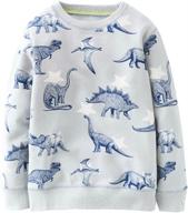 🦖 dinosaurs galore: boys' azalquat crewneck sweatshirt - long sleeved hoodie in fashionable style logo