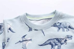 img 3 attached to 🦖 Dinosaurs Galore: Boys' Azalquat Crewneck Sweatshirt - Long Sleeved Hoodie in Fashionable Style