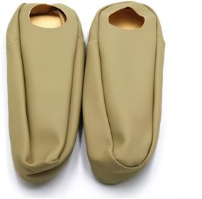 img 2 attached to Защитные чехлы для подлокотников из бежевой кожи Ezzy Auto для Honda Odyssey 2005-2010 (только кожаная часть)