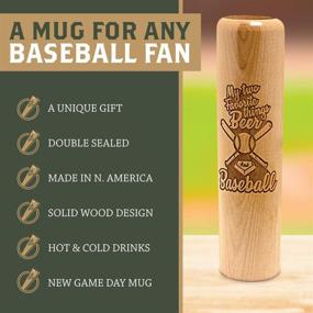 img 2 attached to ⚾️ Baseball Dugout Mug with Bat Holder