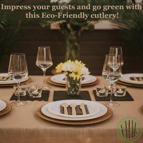 img 1 attached to 🌱 GREENPRINT Disposable Wooden Cutlery Sets - Eco-friendly Biodegradable Utensils for Sustainable Dining - 150 Piece Total: 50 Forks, 50 Spoons, 50 Knives