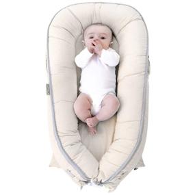 img 4 attached to 👶 LaLaMe Organic Baby Lounger Crib: Water-Resistant Co-Sleeping Newborn Bassinet, Baby Nest Pillow for Boys and Girls Infants - Ideal for Baby Shower