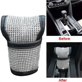 img 1 attached to 💎 Diamond Crystal Bling Gear Shift Knob Cover Pad Car Decor Accessory Fits Most Manual & Automatic Vehicles for 5 & 6 Speed