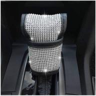 💎 diamond crystal bling gear shift knob cover pad car decor accessory fits most manual & automatic vehicles for 5 & 6 speed logo