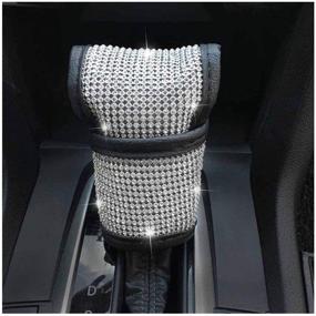 img 4 attached to 💎 Diamond Crystal Bling Gear Shift Knob Cover Pad Car Decor Accessory Fits Most Manual & Automatic Vehicles for 5 & 6 Speed