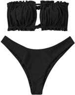 👙 zaful women's strapless bandeau swimsuit: fashionable swimsuits & cover ups for women logo