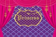 👶 captivating aosto 5x3ft baby shower backdrop - princess royal theme purple background: create magical arabian nights with genie-inspired moroccan birthday decorations & supplies w-3336 logo