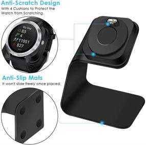 img 2 attached to 🔌 Зарядное устройство Garmin Vivoactive 3/4/4S - премиум док-станция из алюминия с USB-синхронизацией данных для смарт-часов Fenix 5, 5X, 6, 6X и Venu (черного цвета)