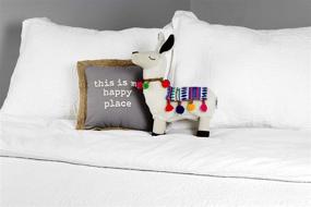 img 2 attached to Plush Llama Decorative Pillow with Blanket and Pom-Poms - Decorae Stuffed Llama Shaped Décor