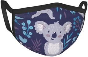 img 2 attached to 🐨 Cute Koala Bears Kids Face Mask: Washable, Reusable 100% Cotton Fabric with Adjustable Metallic Ear Straps