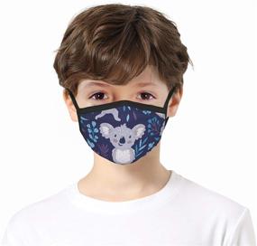 img 1 attached to 🐨 Cute Koala Bears Kids Face Mask: Washable, Reusable 100% Cotton Fabric with Adjustable Metallic Ear Straps