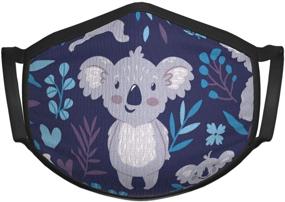 img 4 attached to 🐨 Cute Koala Bears Kids Face Mask: Washable, Reusable 100% Cotton Fabric with Adjustable Metallic Ear Straps