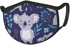 img 3 attached to 🐨 Cute Koala Bears Kids Face Mask: Washable, Reusable 100% Cotton Fabric with Adjustable Metallic Ear Straps