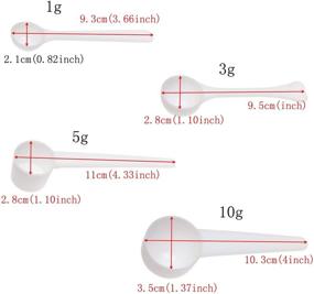 img 3 attached to 🥄 ONLYKXY 1/3/5/10g Measuring Spoons for Coffee, Protein, and Milk Powder – Kitchen Tools Scoops