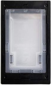 img 3 attached to 🐉 Dragon Pet Door for Hinged Doors: Double Flap, Locking Cover, Energy Efficient, Sturdy, Low Cost - Available in Black, White, or Cream Frame Colors