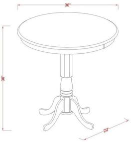 img 1 attached to 🍽️ Стильный и функциональный стол Jackson Counter Height в отделке "бутербродный" и вишневый: улучшите свое обеденное пространство!