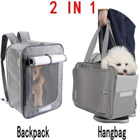 img 3 attached to Mogoko 2-in-1 Dog Carrier Backpack: Airline Approved Soft-Sided Pet Travel Carrier for Outdoor Walking and Hiking