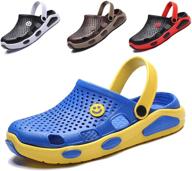 👣 cyian outdoor white sandals slippers - unisex shoes (women's 8, men's) logo