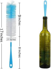 img 3 attached to 🧼 ALINK 17in Extra Long Bottle Cleaning Brush - Ideal for Washing Narrow Neck Beer, Wine, Thermos, Yeti, S'Well, Brewing Bottles, and Hummingbird Feeders