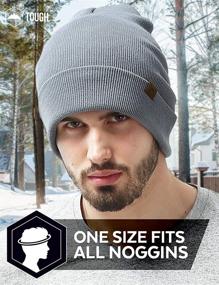 img 3 attached to 🧣 Warm and Stylish Cuffed Knit Beanie Winter Hats for Men and Women - Soft, Stretchy, and Lightweight Toboggan Cap