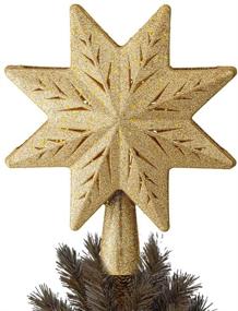 img 3 attached to 🌟 PHITRIC Christmas Star Tree Topper with Projector Lights - Lighted Gold Xmas Tree Star for Festive Tree Decorations