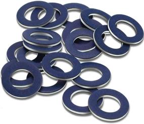 img 4 attached to 20-Pack Toyota 90430-12031 Compatible 🔧 Aluminum Oil Drain Plug Washer Gaskets