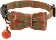 🐾 stylish boombone plaid cat collar bowtie breakaway with bell – perfect for thanksgiving celebration! logo