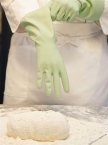 img 2 attached to 🧤 LANON Wahoo SIL-PUR Silicone Household Cleaning Gloves: Food Grade, Reusable, Non-Slip - Green, Large