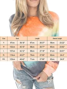 img 1 attached to 👚 Famulily Women's Tie Dye Sweatshirt: Stylish Long Sleeve Crewneck Pullover Shirts in Various Sizes (S-XXL)