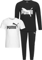puma piece t shirt sleeve jogger boys' clothing at clothing sets logo