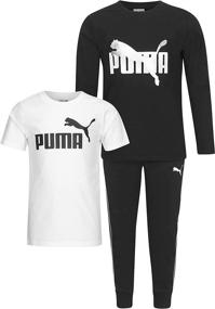 img 3 attached to PUMA Piece T Shirt Sleeve Jogger Boys' Clothing at Clothing Sets