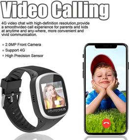 img 2 attached to PTHTECHUS 4G Watch Phone for Kids - WiFi, Dialing, Voice Messages &amp; Video Calls, GPS Location, School Mode, SOS, Camera &amp; Pedometer