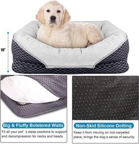 img 2 attached to AsFrost Dog Bed: Ultimate Comfort and Support for Your Beloved Pets - Orthopedic Pet Bed, Nonslip Dog Couch, Washable Dog Pillow Sofa Beds for Small/Medium/Large Dogs & Cats