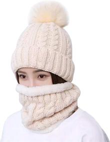 img 1 attached to 🧣 Home Prefer Winter Beanie Hat and Scarf Set for Women - Cozy Knit Hat with Neck Scarves