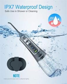 img 1 attached to 💦 Nicefeel 300ML Cordless Water Flosser Teeth Cleaner: Portable, USB Rechargeable Oral Irrigator for Travel & Home with 3 Modes & IPX7 Waterproofing - 4 Jet Tips for Braces & Teeth Whitening